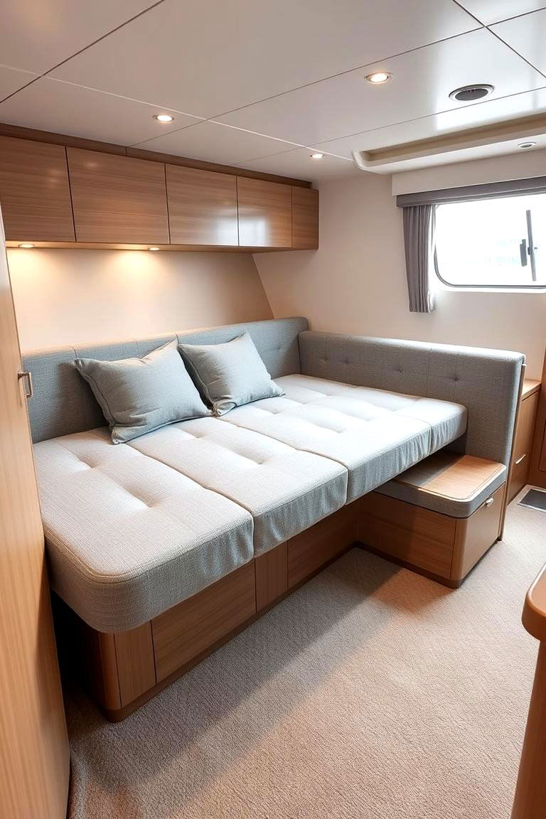 Convertible Seating Area - 24 yacht bedroom ideas