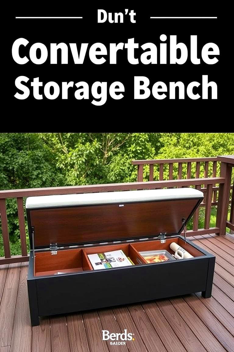 Convertible Storage Bench Seating - 24 Deck Seating Ideas