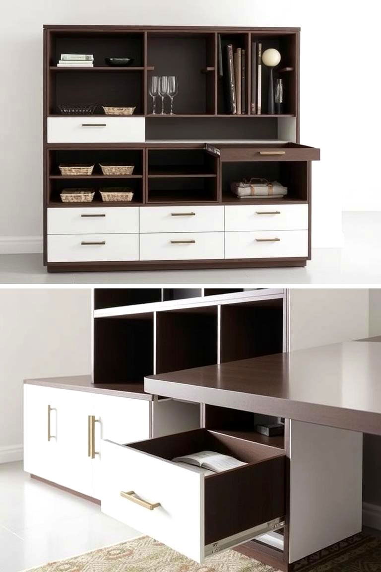 Convertible Storage Solutions for Versatility - 24 Dining Room Storage Ideas