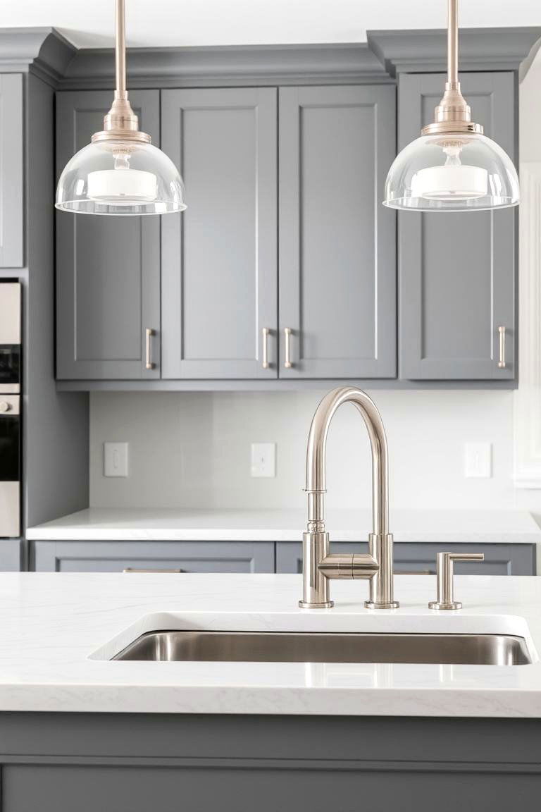 Cool Gray and Silver Accents for a Sleek Modern Look - 24 Gray Kitchens