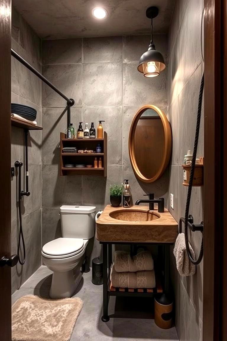 Cool Industrial Bathroom - 24 Boy Bathroom Ideas
