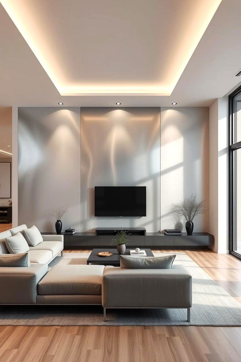 Cool Silver Sleek and Modern Appeal - 24 Accent Wall Colors