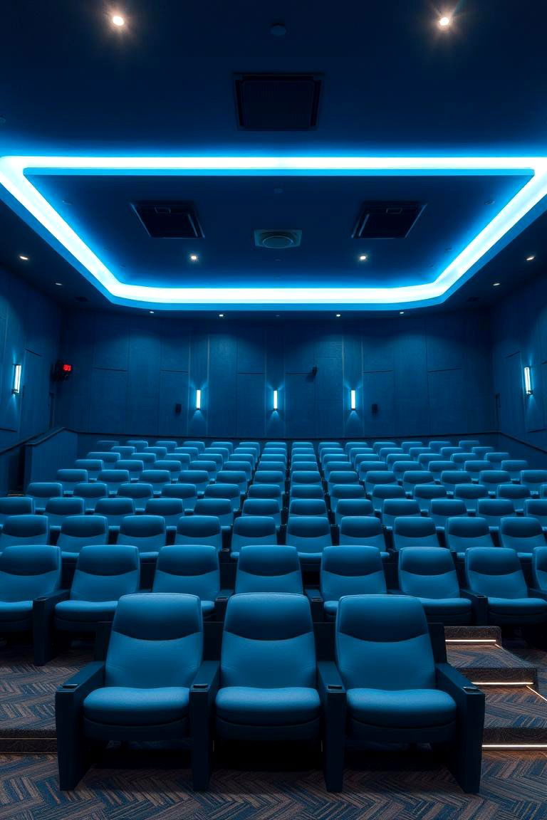 Cool Steel Blue - 24 Home Theater Paint Colors