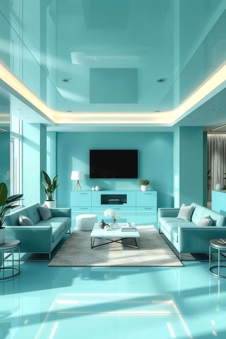 Cool Teal Freshness - 24 Monochromatic Color Schemes for Rooms