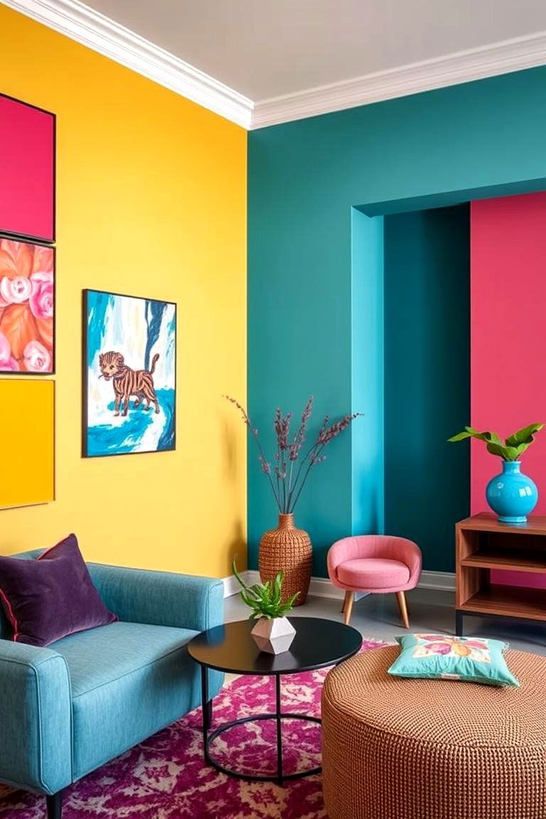 Coordinated Color Schemes - 24 Symmetrical Living Room Ideas
