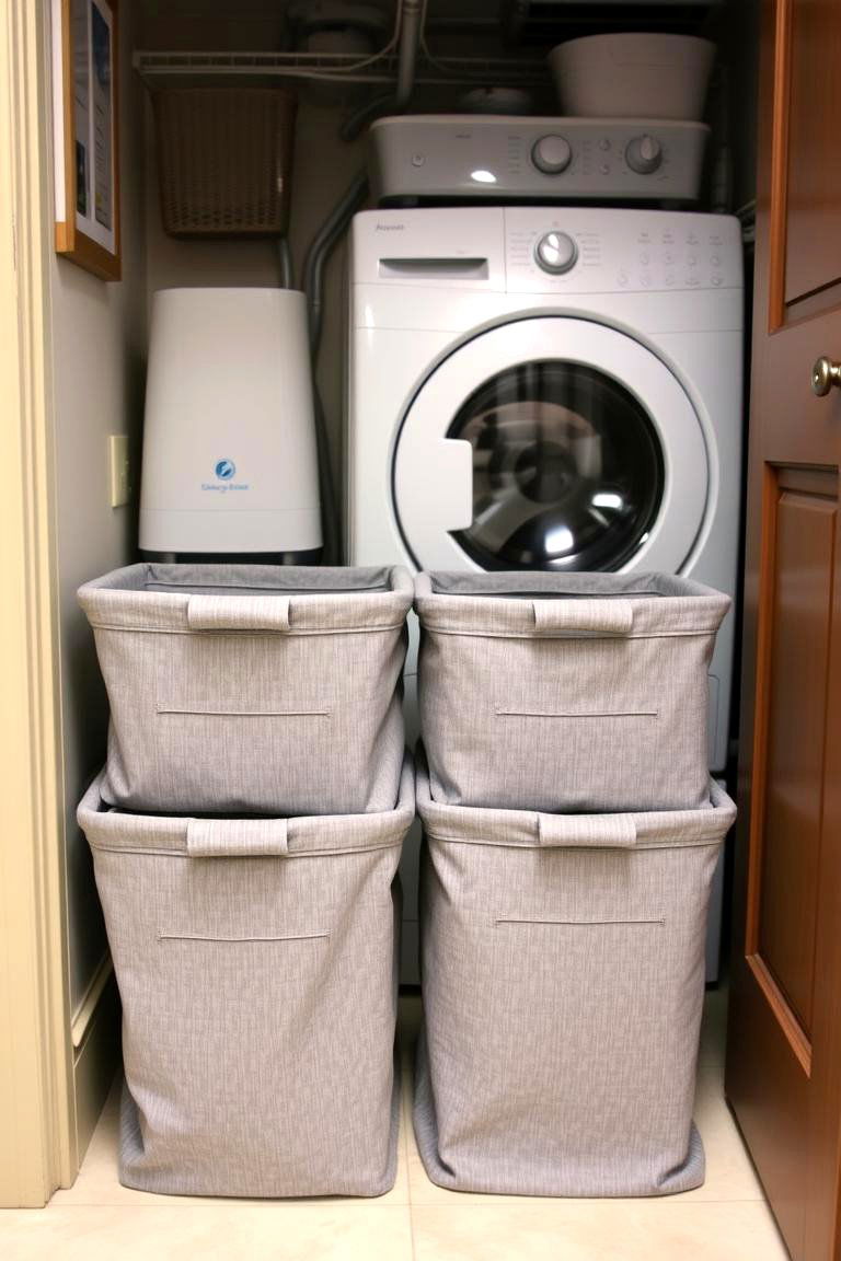Coordinated Laundry Baskets - 24 Modern Laundry Room Ideas