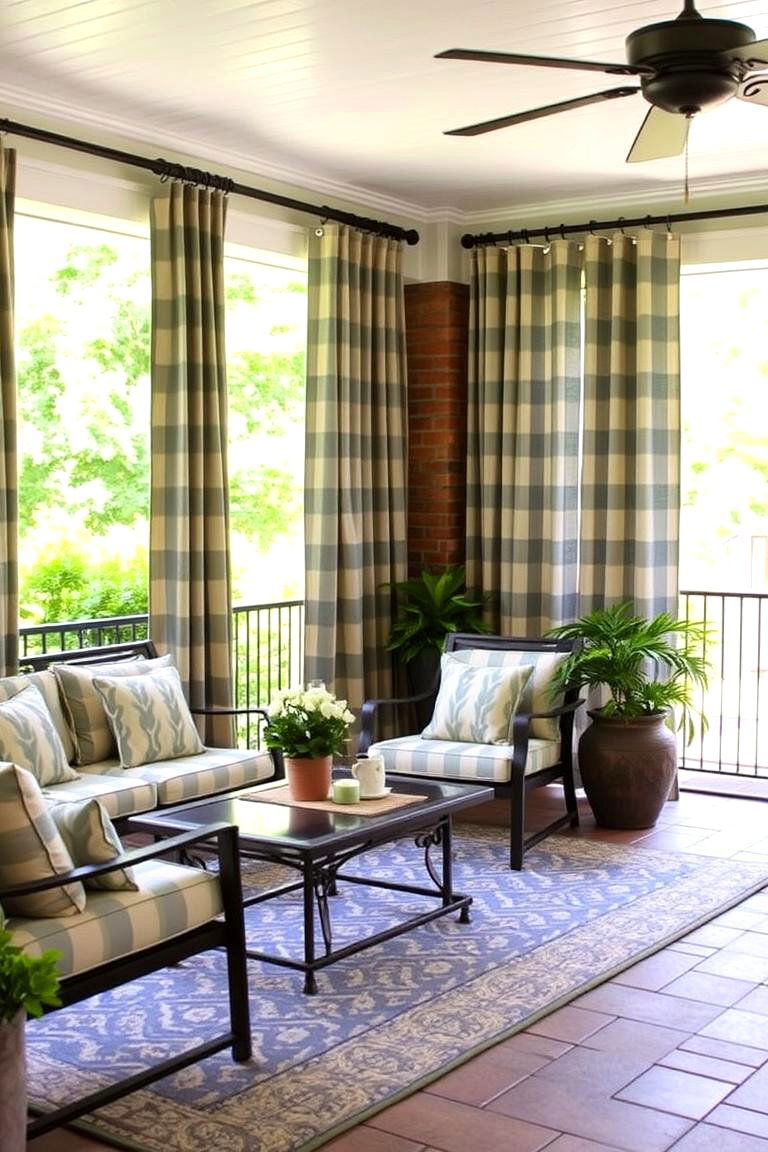 Coordinating Outdoor Curtains with Patio Decor - 24 Patio Curtain Ideas