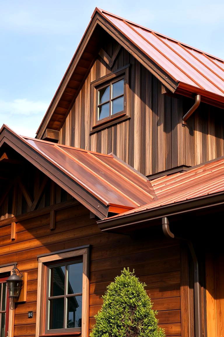 Copper Accents - 24 Barndominium Exterior Ideas