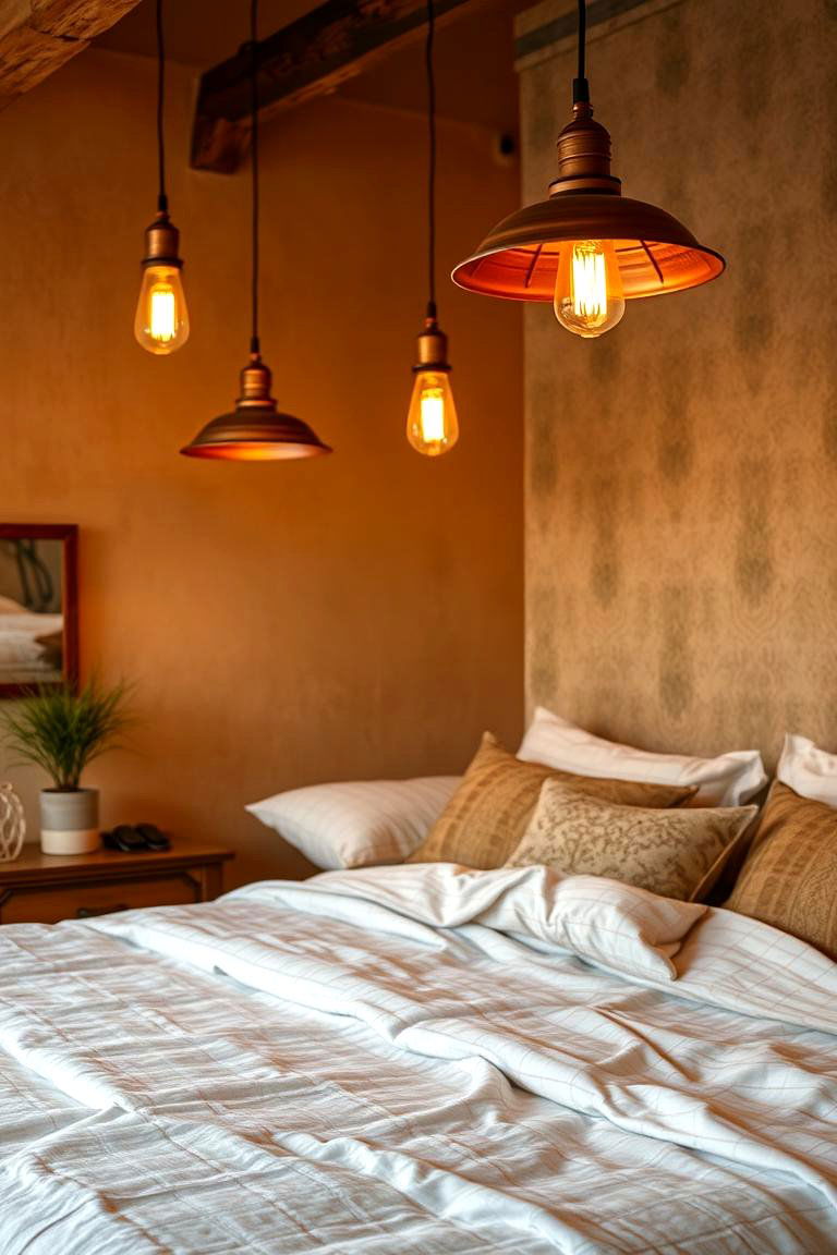 Copper Lighting and Ambience - 24 Steampunk Bedroom Ideas