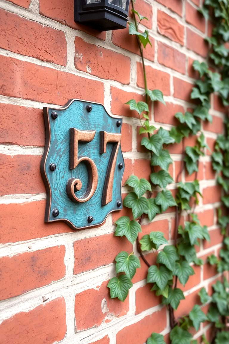 Copper Numbers - 24 House Number Ideas