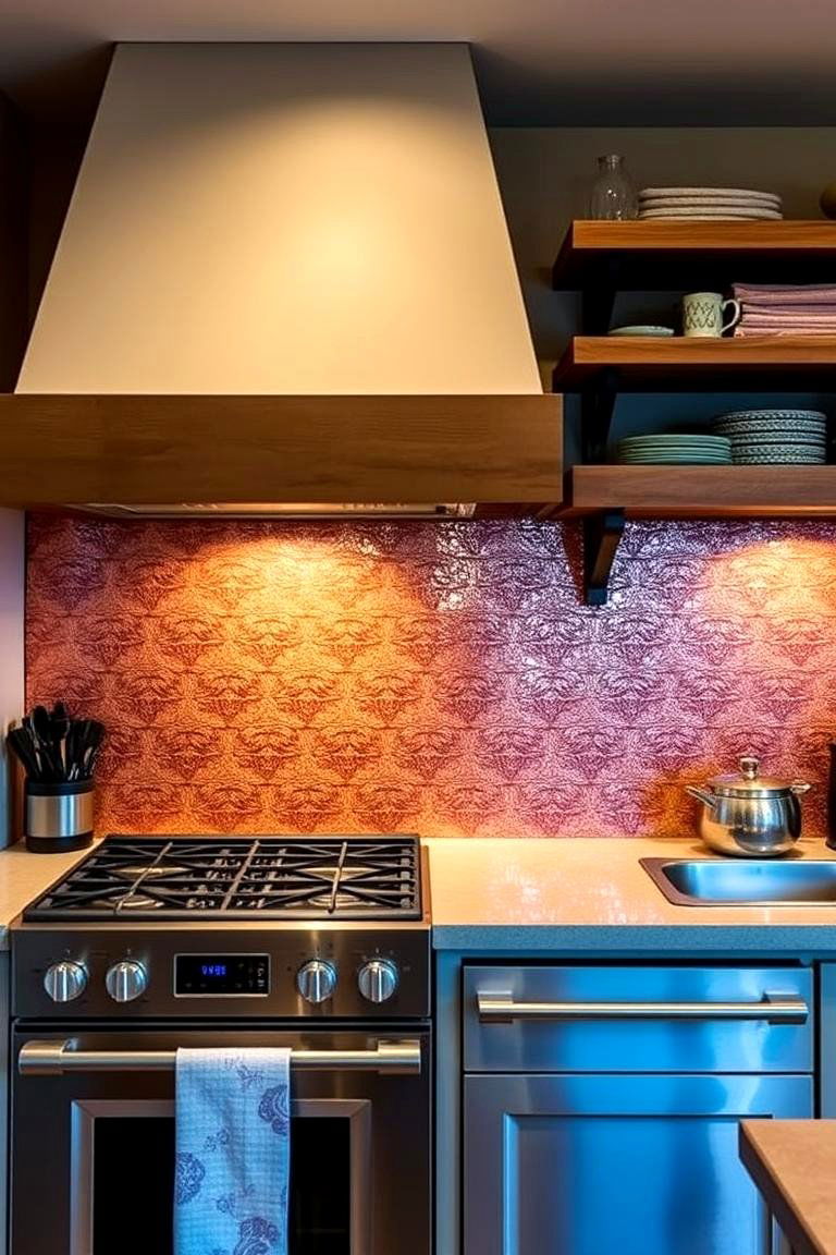 Copper Tiles for a Warm Elegant Look - 24 Kitchen Backsplash Ideas