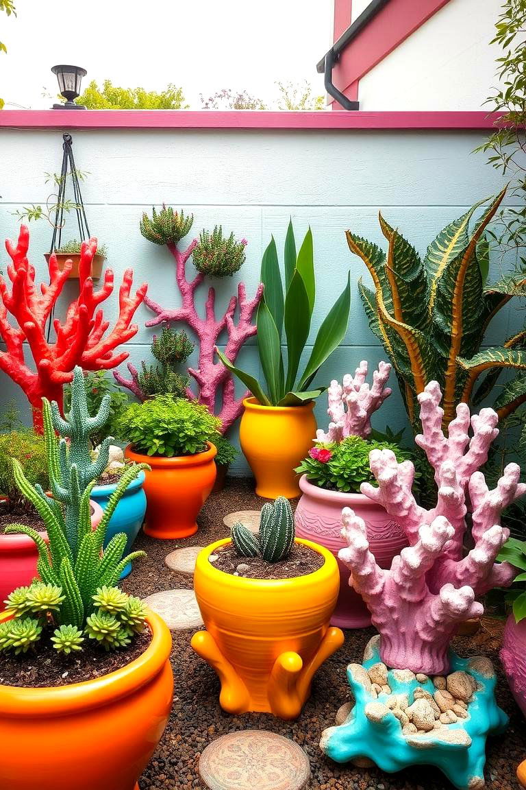 Coral Inspired Garden - 24 Coastal Garden Ideas