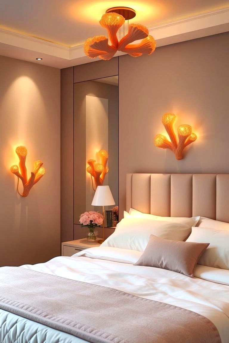 Coral Inspired Lighting - 24 Coral Bedroom Ideas