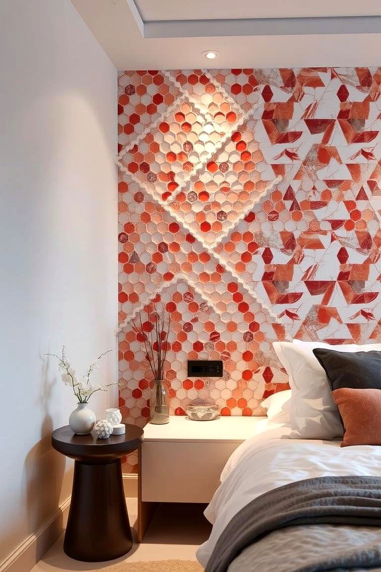 Coral Mosaic Tiles - 24 Coral Bedroom Ideas