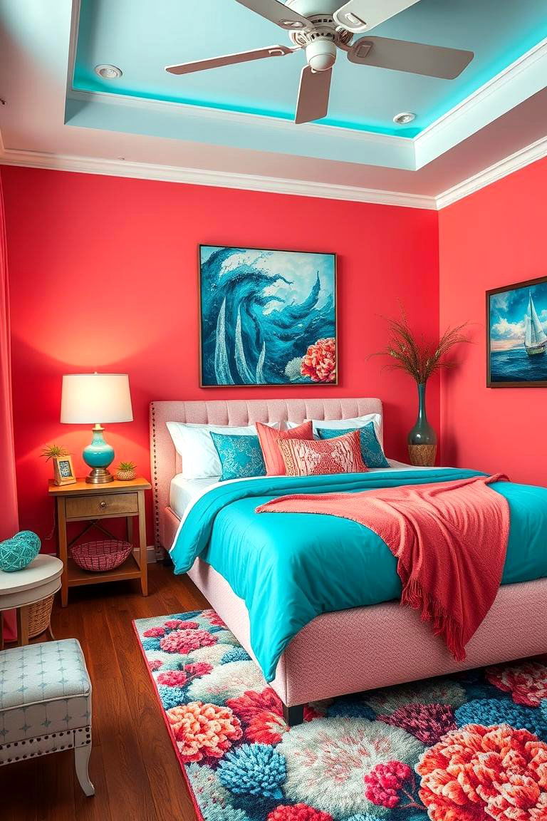 Coral Reef Color Palette - 24 Underwater Mermaid Bedroom Ideas
