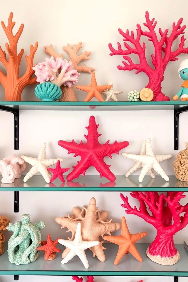 Coral and Starfish Decor - 24 Coastal Decor Ideas