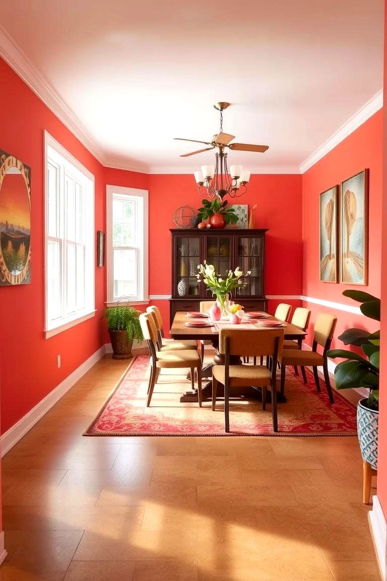 Coral and Tan - 24 Floor and Wall Color Ideas