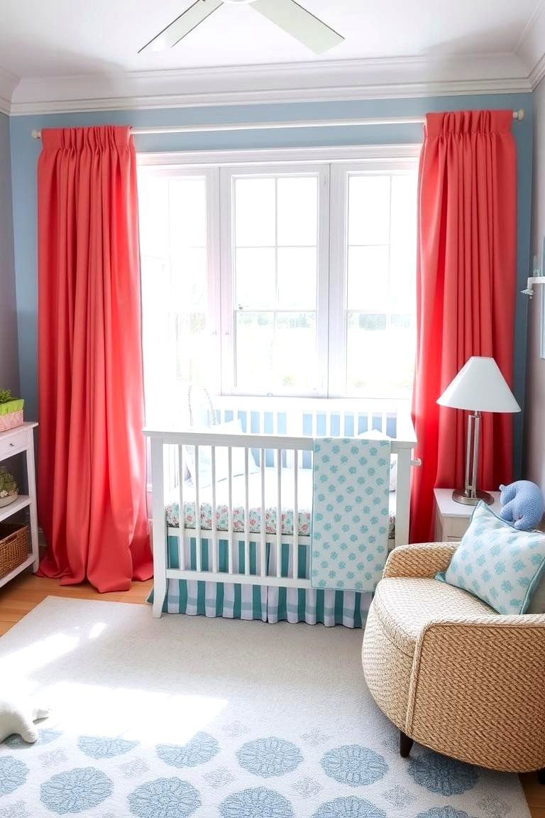 Coral colored Accent Warmth - 24 Ocean-themed Nursery Ideas