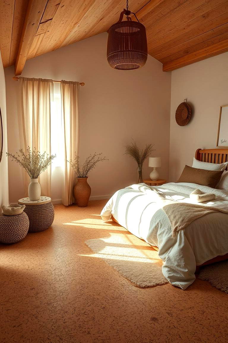 Cork Flooring Comfort - 24 Bedroom Flooring Ideas