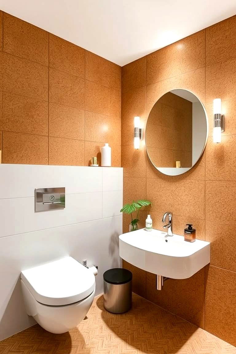 Cork Panels for Sustainable and Soft Walls - 24 Bathroom Wall Paneling Ideas