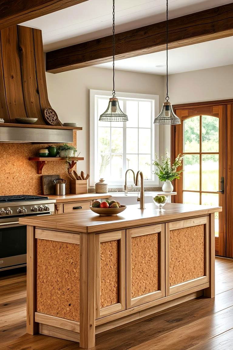 Cork Panels - 24 Kitchen Island Back Panel Ideas