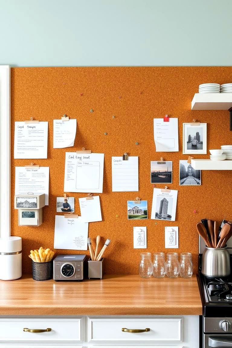 Corkboard for Inspiration - 24 Kitchen Accent Wall Ideas