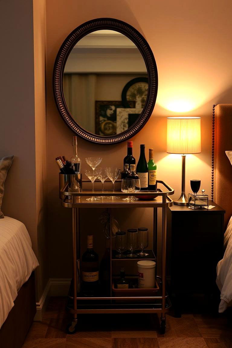 Corner Bar or Beverage Station - 24 Bedroom Corner Ideas