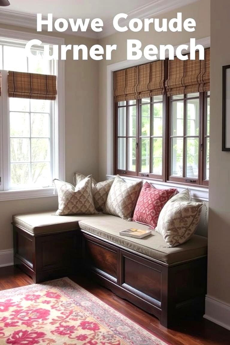 Corner Bench - 24 Corner Decoration Ideas