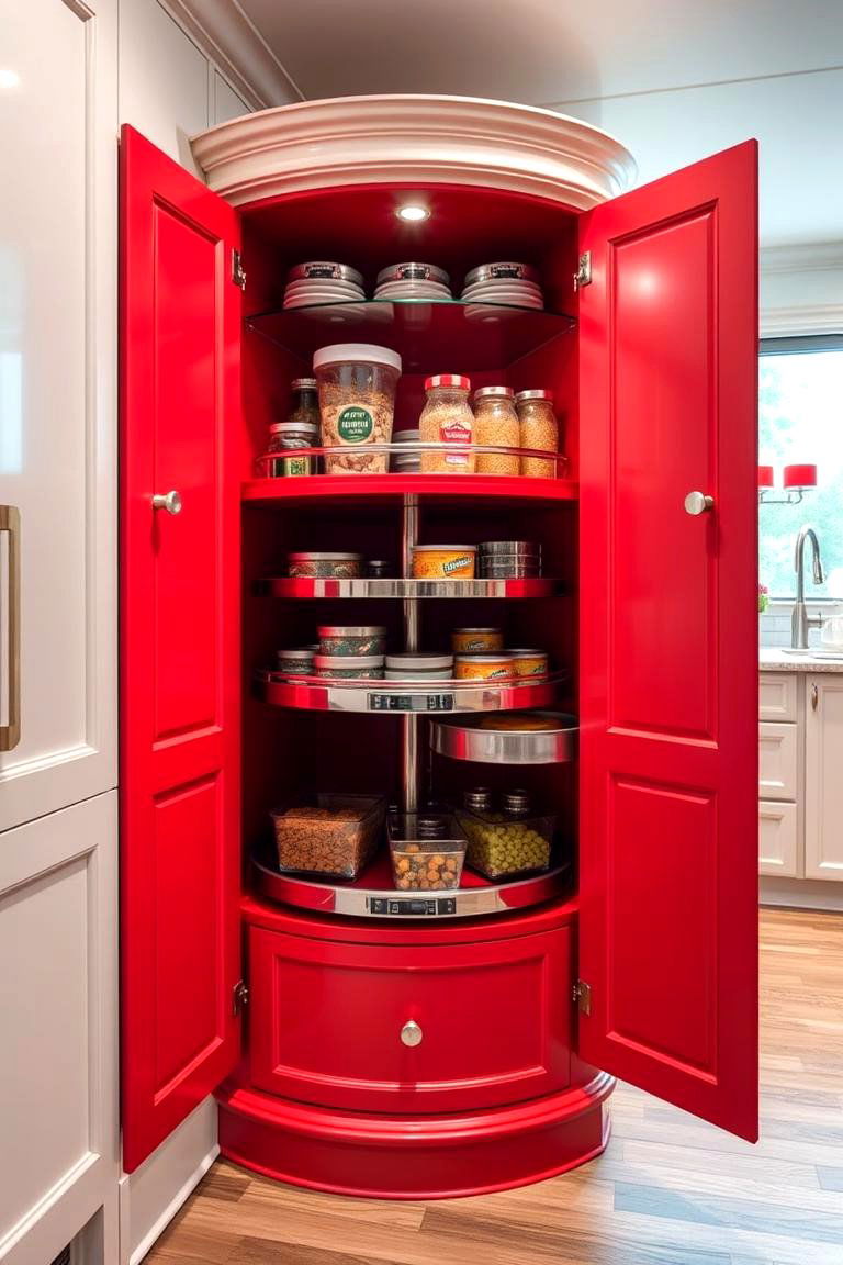 Corner Cabinet Lazy Susan for Enhanced Reachability - 24 cabinet storage ideas