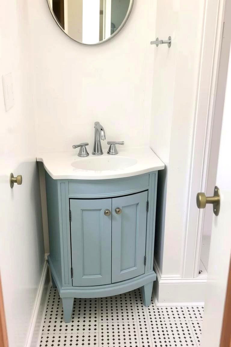 Corner Comfort with a Vanity - 24 Small Bathroom Vanity Ideas