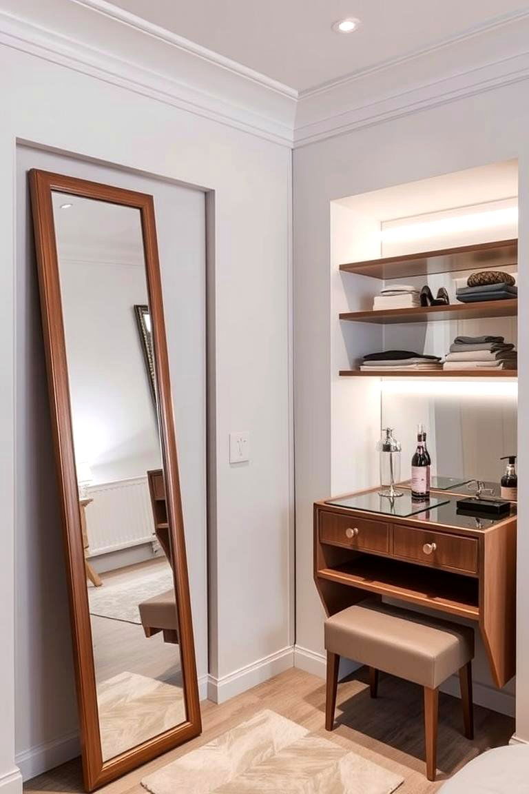 Corner Dressing Area - 24 Bedroom Corner Ideas