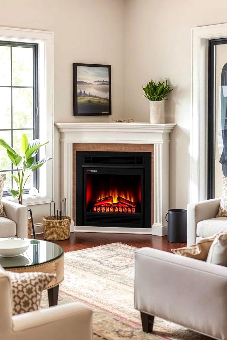 Corner Electric Fireplace - 24 Electric Fireplace Ideas