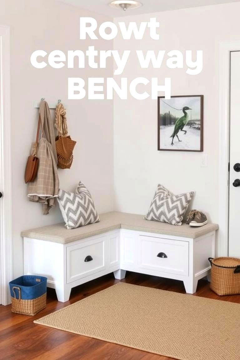 Corner Entryway Bench - 24 Entryway Bench Ideas