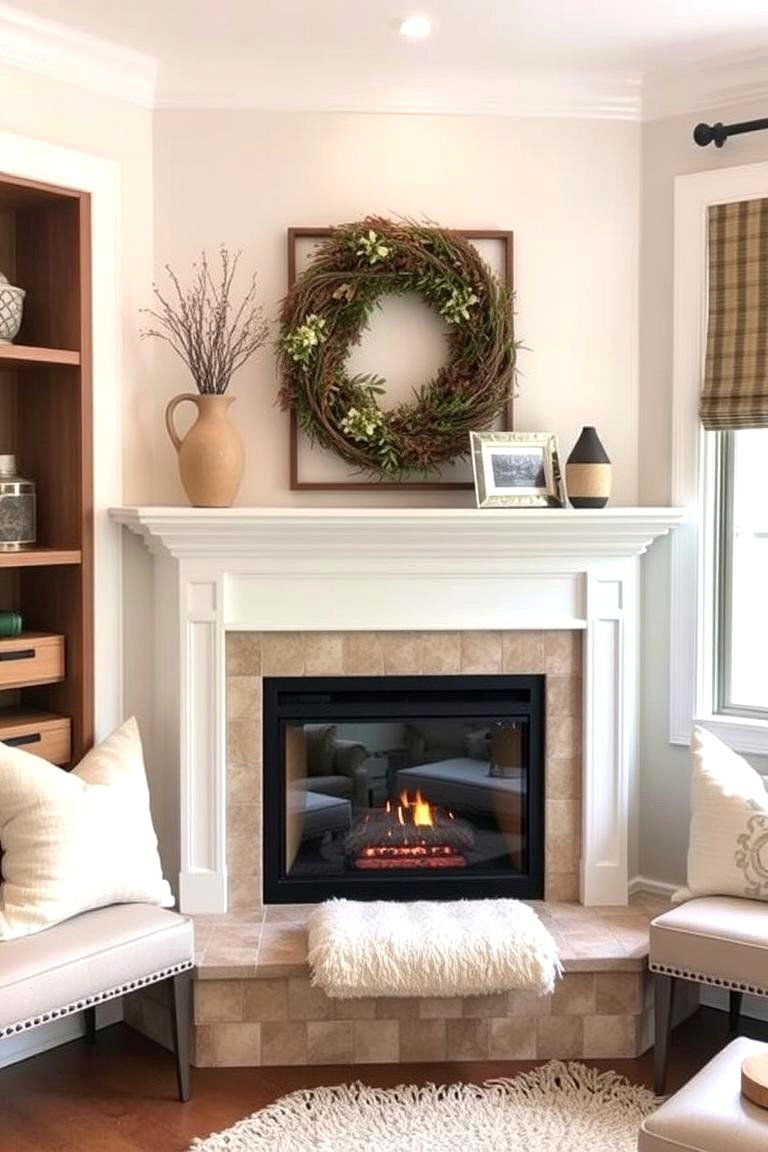 Corner Farmhouse Fireplace - 24 Farmhouse Fireplace Ideas