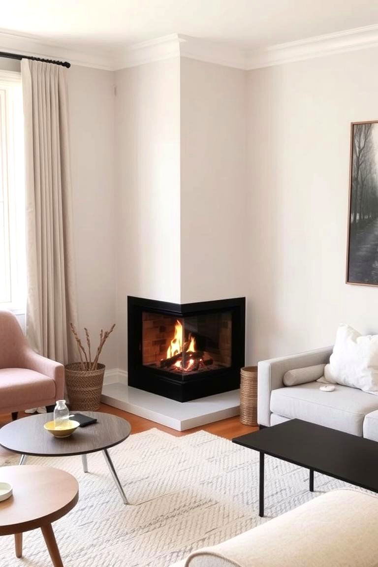 Corner Fireplace for Cozy Spaces - 24 Modern Fireplace Ideas