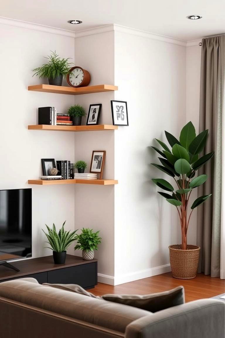 Corner Floating Shelves for Compact Spaces - 24 Floating Shelves Ideas