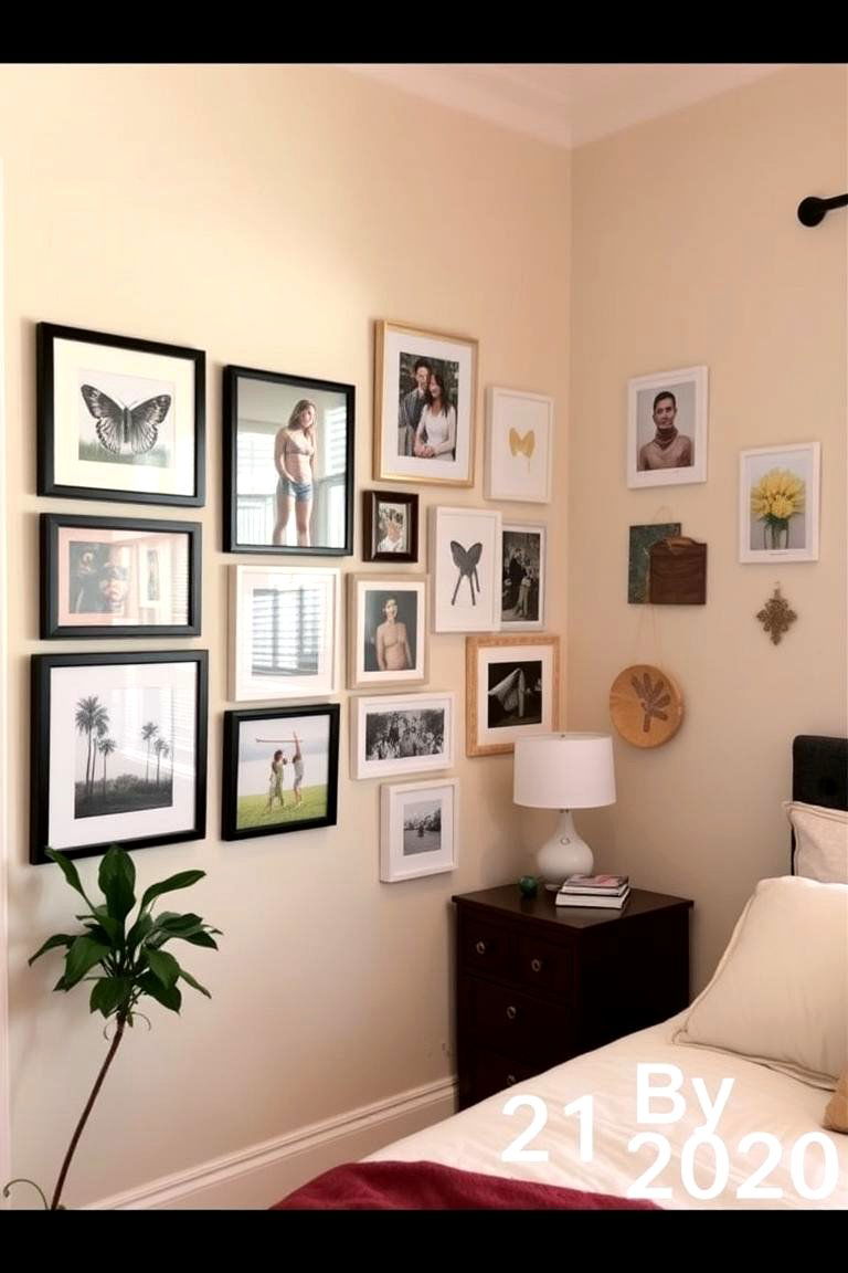 Corner Gallery Wall - 24 Bedroom Corner Ideas