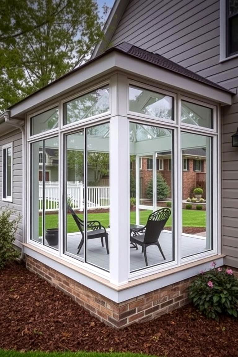 Corner Glass Porch Design - 24 Glass Porch Design Ideas