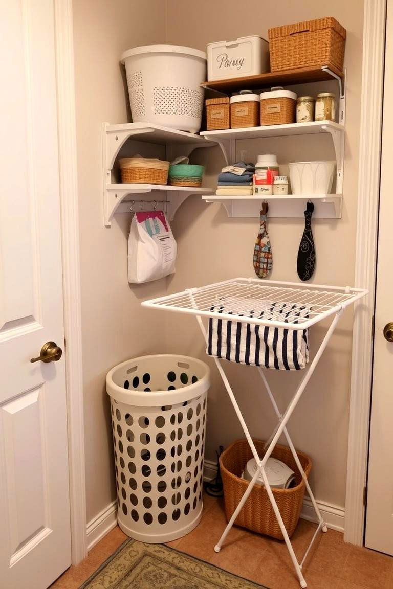 Corner Laundry Station - 24 Bedroom Corner Ideas