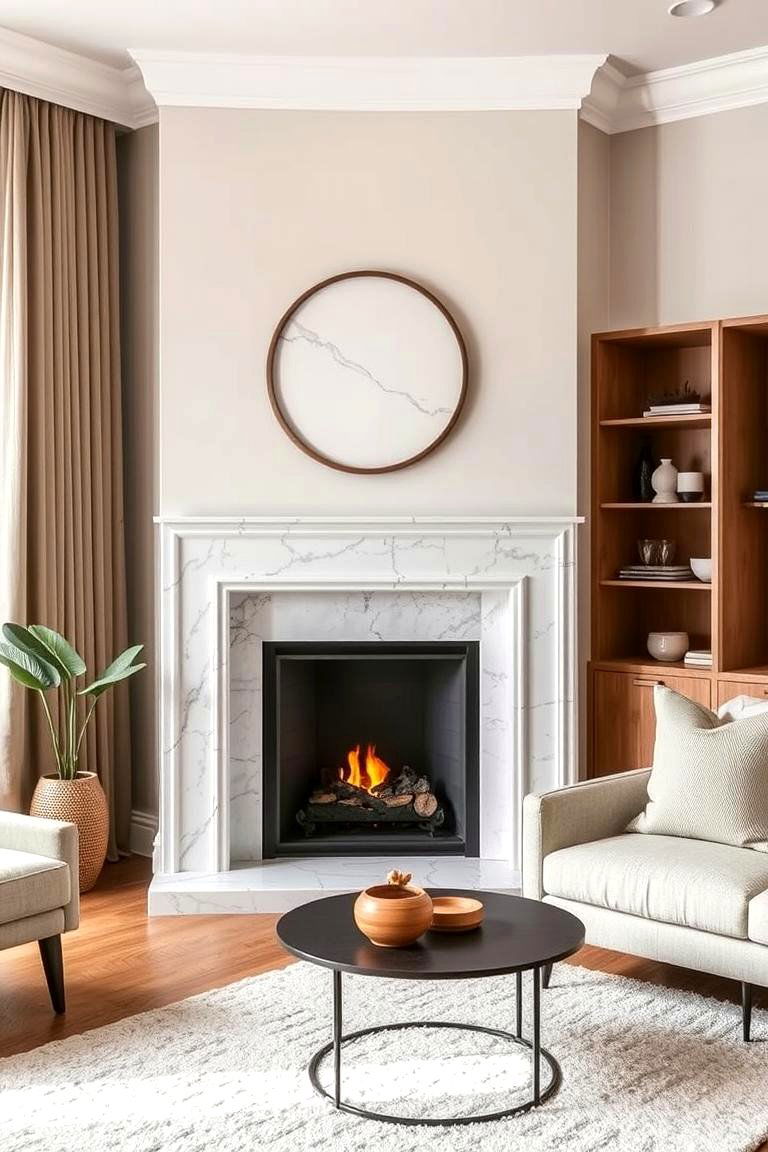 Corner Marble Fireplace - 24 Marble Fireplace Ideas