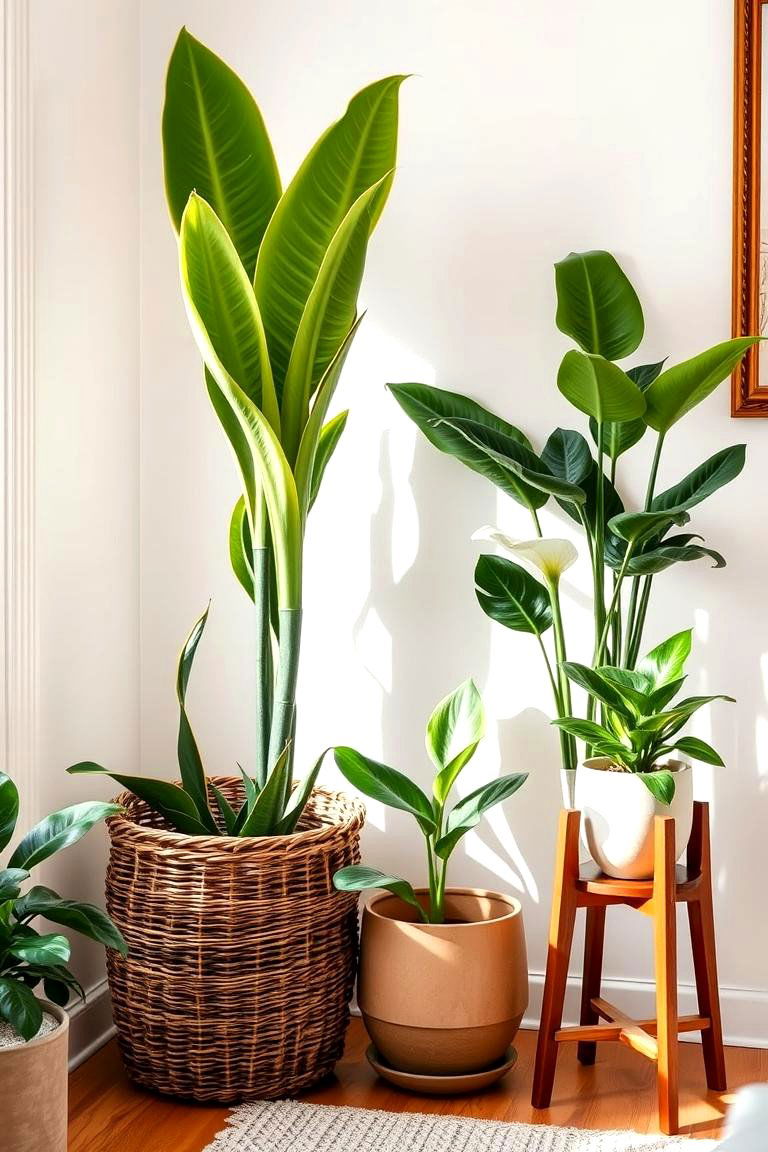 Corner Plant Display - 24 Potted Plant Arrangement Ideas