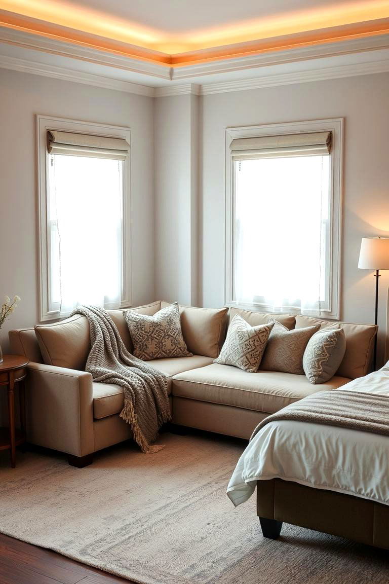 Corner Settee or Sofa - 24 Bedroom Corner Ideas
