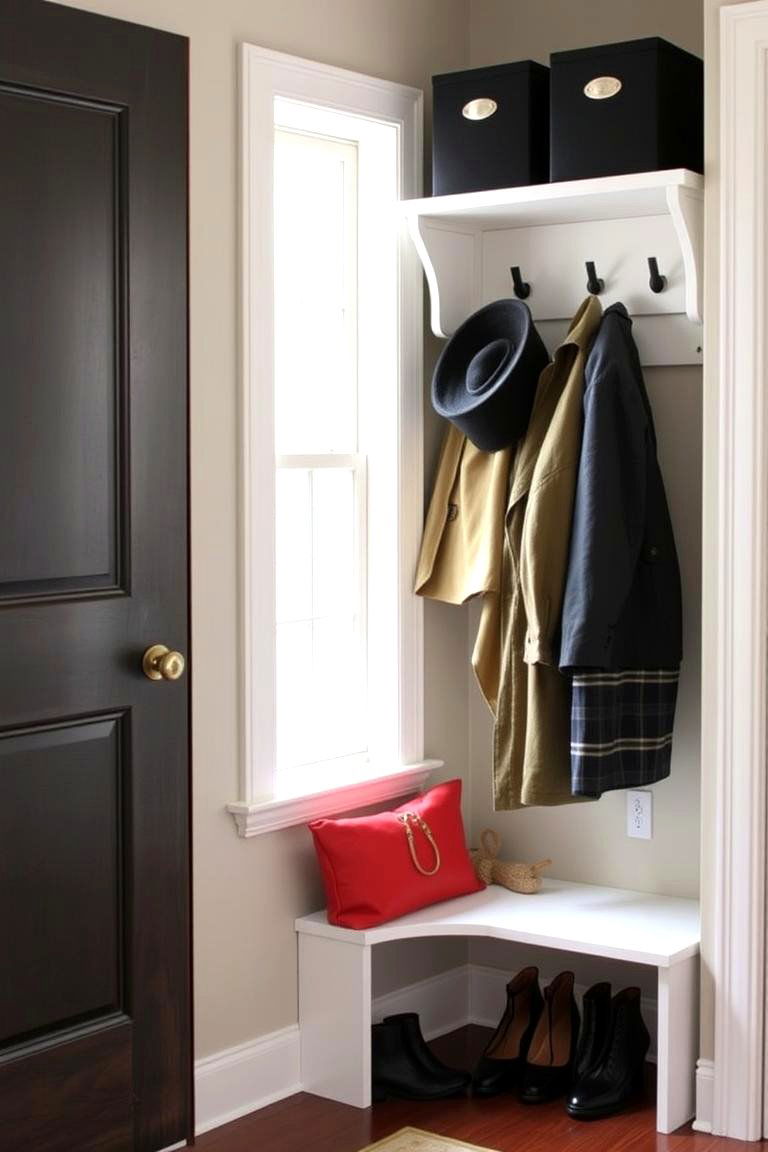 Corner Shelf Unit - 24 Entryway Storage Ideas