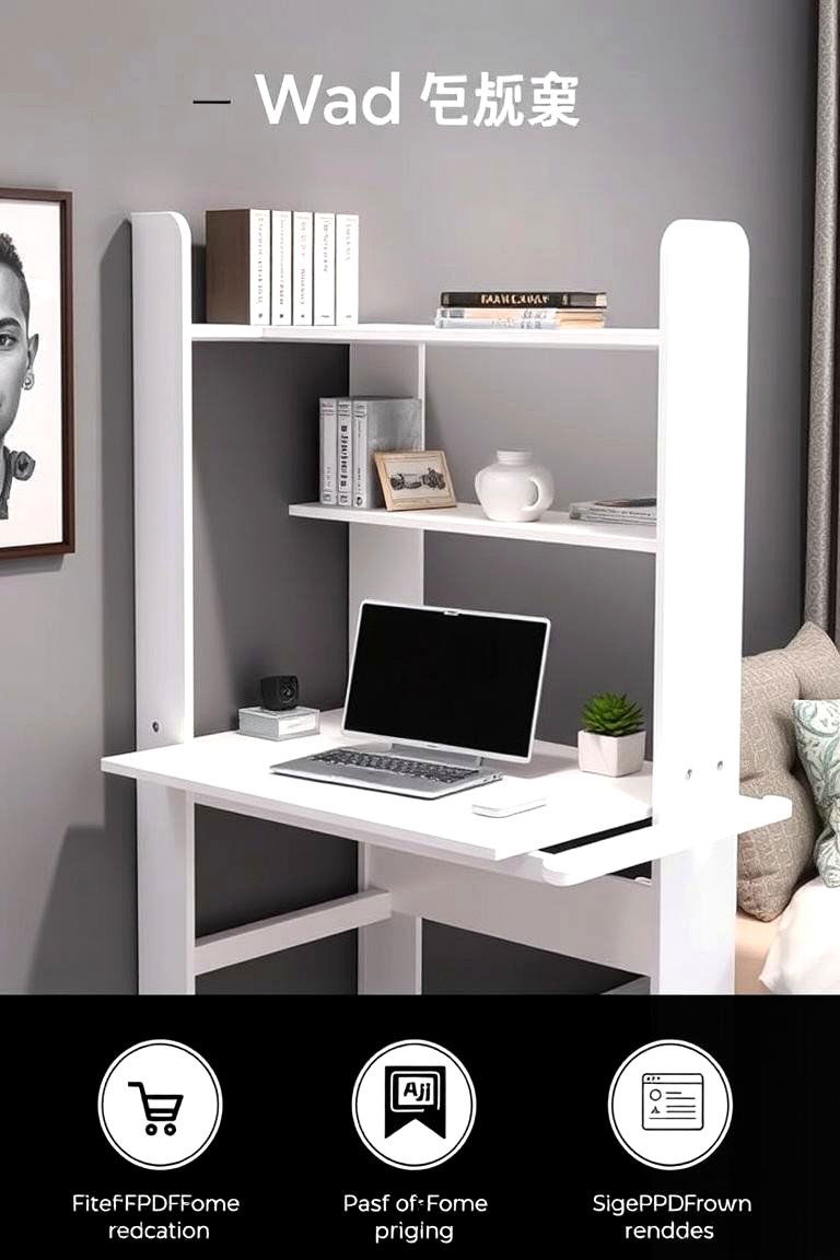 Corner Shelf with a Fold Out Desk - 24 Corner Shelf Ideas