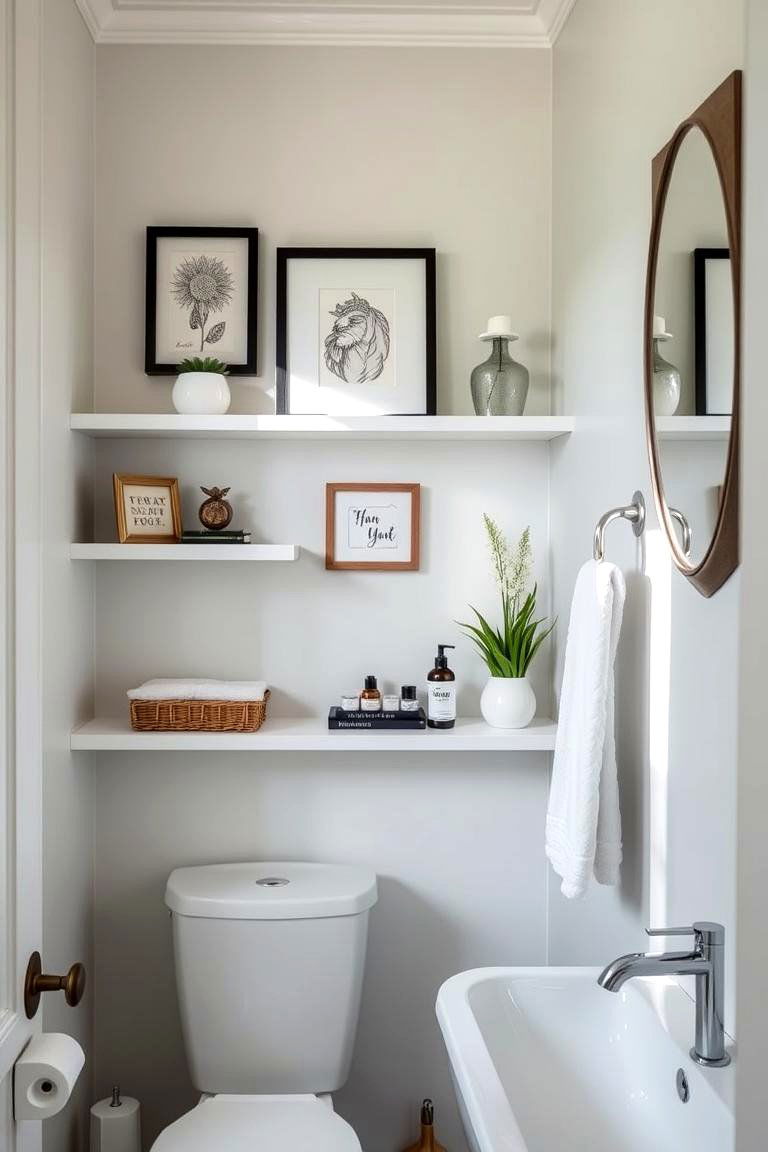 Corner Shelves - 24 Small Bathroom Storage Ideas