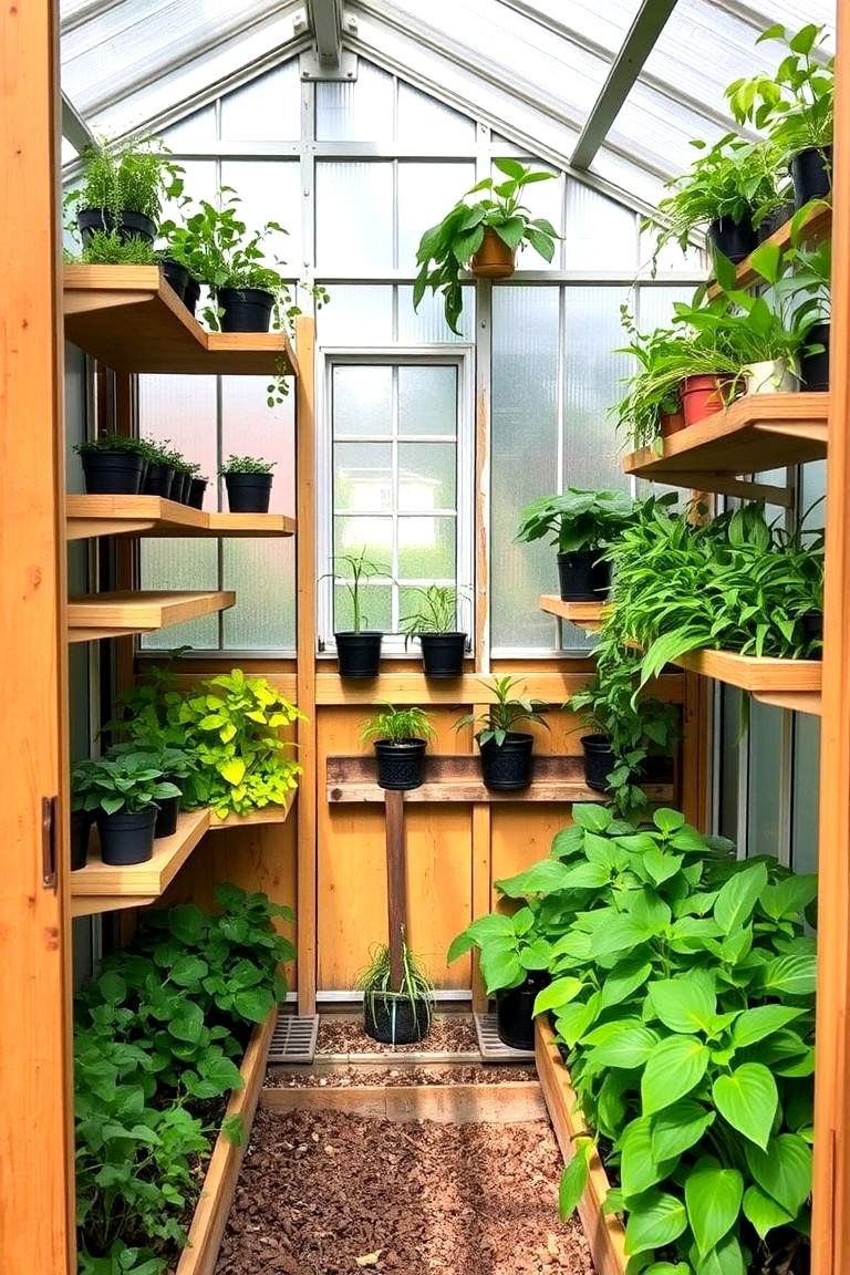 Corner Shelving Units - 24 Greenhouse Shelving Ideas