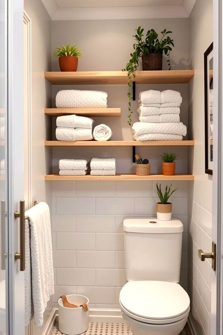 Corner Shelving Units - 24 Bathroom Wall Storage Ideas