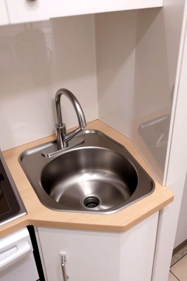 Corner Sink - 24 Kitchen Sink Ideas