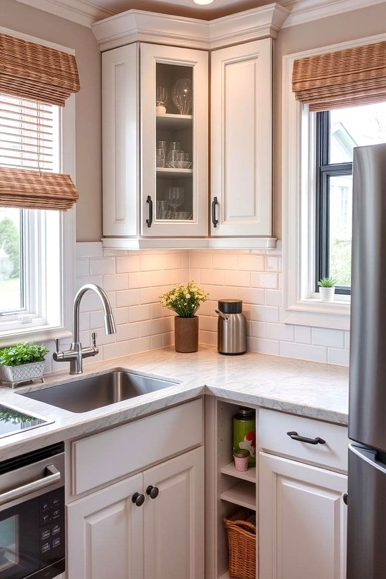 Corner Sink Design - 24 Kitchenette Ideas