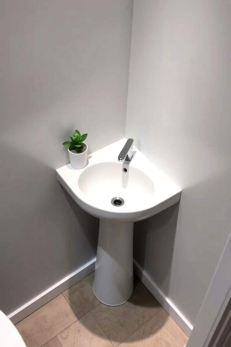 Corner Sink - 24 Bathroom Sink Ideas